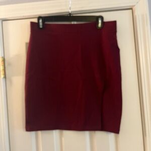 Forever 21, Burgundy Skirt with side front slit, size large